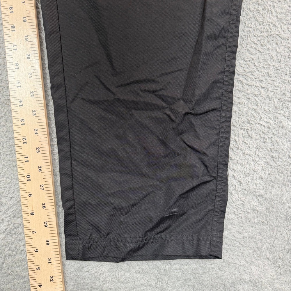 Vintage Adidas Mens XL Black Nylon Cargo Track Pants 3 Stripe Windbreaker 90s - Picture 8 of 10